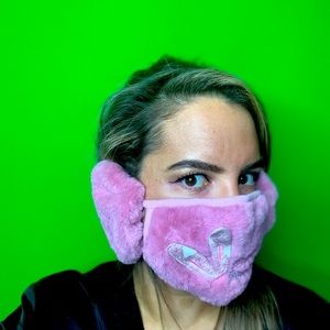 Adult Plush Face Mask and Ear Muffs